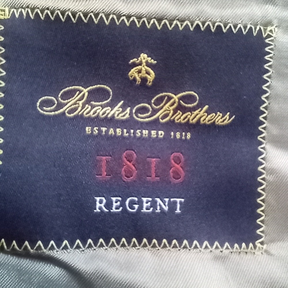 Brooks Brothers 1818 Regent‎ Blazer 40R Gray Windowpane Loro Piana Wool Italy - Picture 13 of 16